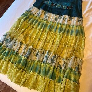 Kaktus Multicolor Tiered Skirt
